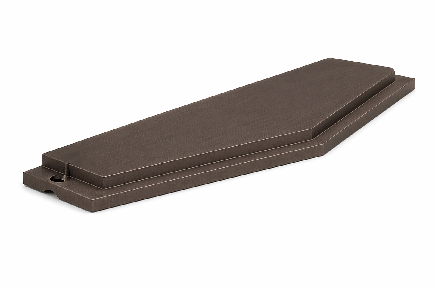 Slotted Top Linear Drain - Brushed Dark Bronze