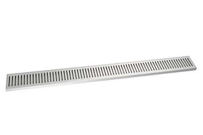 Slotted Top Linear Drain - Brushed Nickel