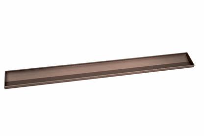 Slotted Top Linear Drain - Brushed Dark Bronze