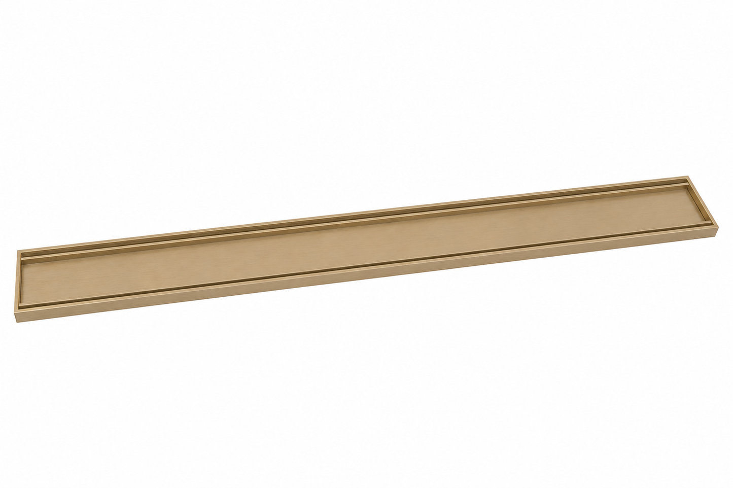 Tile Insert Top Linear Drain - Brushed Champaign Gold