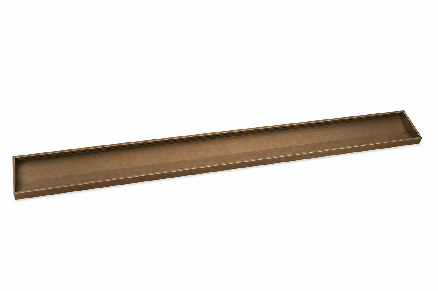 Slotted Top Linear Drain - Brushed Light Bronze
