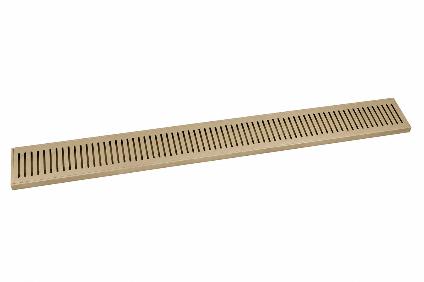 Slotted Top Linear Drain - Brushed Champaign Gold