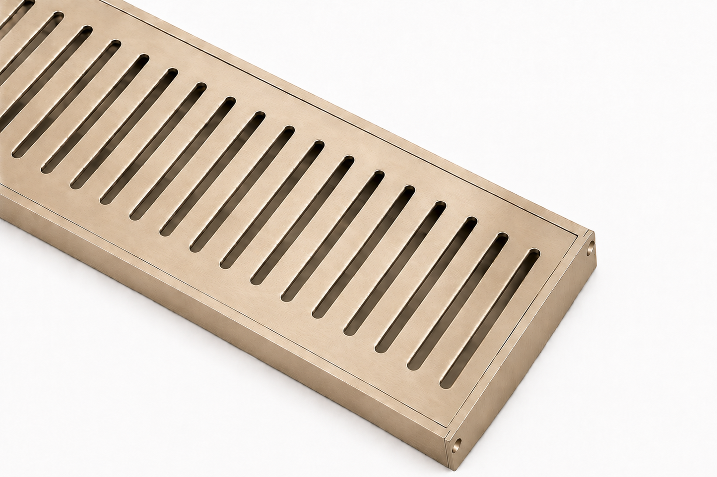 Slotted Top Linear Drain - Brushed Champaign Gold