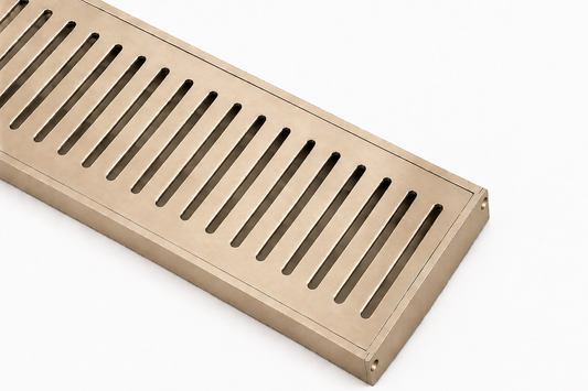 Slotted Top Linear Drain - Brushed Champaign Gold