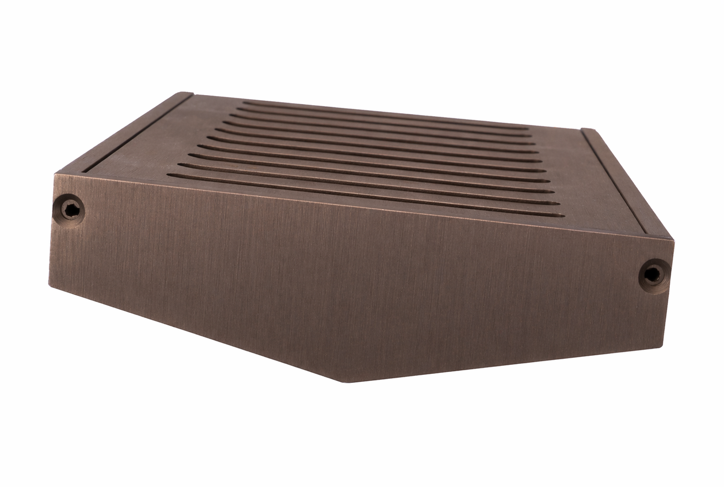 Slotted Top Linear Drain - Brushed Dark Bronze