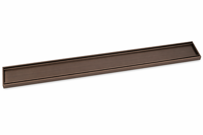 Tile Insert Top Linear Drain - Brushed Dark Bronze